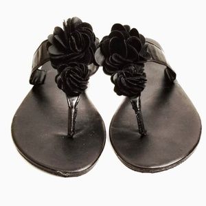 Ladies Black Leather Sandals